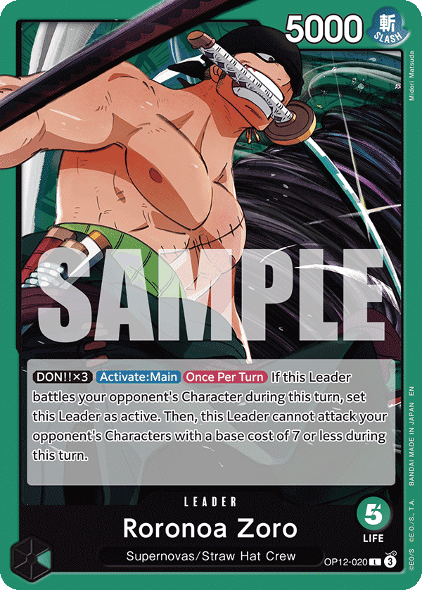 Roronoa Zoro [Playmat Limited Edition] OP12-020