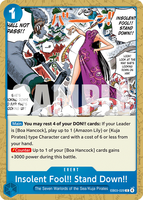 Insolent Fool!! Stand Down!! EB03-029