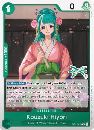 Kouzuki Hiyori [Zoro Deck] OP12-028