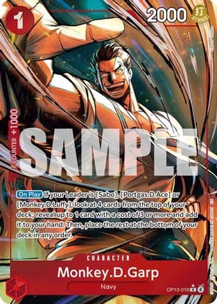 Monkey.D.Garp [Alternate Art] OP13-016
