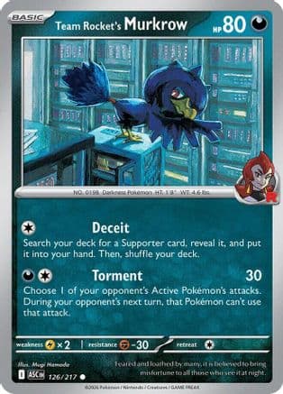 Team Rocket's Murkrow [Reverse Holo] #126
