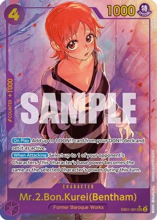 Mr.2.Bon.Kurei Bentham [Alternate Art] EB01-061
